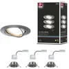 Image de LED-inbouwlamp Base Coin Basisset zwenkbaar rond 90mm 20° Coin 3x5W 3x370lm 230V 3000K Staal geborsteld