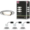 Image de LED-inbouwlamp Nova Coin Set van 3 zwenkbaar rond 84 mm 50° Coin 3x6W 3x470lm 230V 2700K Staal geborsteld