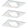 Image de LED-inbouwlamp 3-Step-Dim Nova Basisset zwenkbaar hoekig 84x84mm 50° GU10 3x6,5W 3x460lm 230V dimbaar 2700K Wit mat