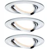 Image de LED-inbouwlamp 3-Step-Dim Nova Coin Basisset zwenkbaar rond 84 mm 50° Coin 3x6W 3x470lm 230V dimbaar 2700K Chroom