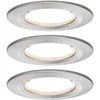 Image de LED-inbouwlamp Nova Plus Coin Basisset star IP44 rond 78mm Coin 3x6W 3x470lm 230V dimbaar 2700K Staal geborsteld