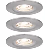 Image de LED-inbouwlamp Nova Mini Coin Basisset star IP44 rond 65mm Coin 3x4W 3x310lm 230V 2700K Staal geborsteld