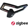Image de LED-wandarmatuur voor buiten Smart Home Zigbee 3.0 Alara Schemergestuurde bewegingsmelder (IR) IP44 hoekig 375x270mm RGBW+ 10W 450lm 230V Antraciet Metaal