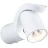 Image de LED-wandarmatuur voor buiten Cuff Schemergestuurde bewegingsmelder (IR) IP44 76x217 mm 3000K 10W 700lm 230V 70° Wit Aluminium