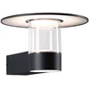 Image de LED-wandarmatuur voor buiten Sienna Schemergestuurde bewegingsmelder (HF) zeewater bestendig IP44 212 mm 3000K 9W / 3W 500lm 230V Antraciet Aluminium