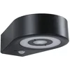 Image de LED-wandarmatuur voor buiten Silma Schemergestuurde bewegingsmelder (IR) IP44 65x186mm 3000K 5,5W / 0,7W 600lm / 0lm 230V Antraciet Aluminium