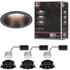 Image de LED-inbouwlamp 3-Step-Dim Cole Coin Set van 3 IP44 rond 88 mm Coin 3x6W 3x470lm 230V dimbaar 2700K Zwart