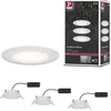 Image de Premium LED-inbouwlamp Suon Basisset IP44 rond 90mm 3x5W 3x450lm 230V dimbaar 2700K Satijn, Wit