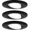 Image de LED-inbouwlamp Calla Basisset zwenkbaar IP65 rond 90mm 3x6W 3x530lm 230V 4000K Zwart mat