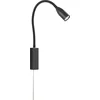 Image de Fischer & Honsel Sten Wandlamp - LED Nachtlamp/leeslamp met flexibele arm - Warm wit licht - 5W - Dimbaar - Zwart