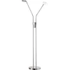 Image de Fischer & Honsel - Vloerlamp Dent - 2x LED 6,0 W (incl). - Mat Nikkel / Chroom afwerking