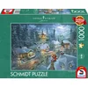 Image de Schmidt Puzzel - Thomas Kinkade Studios - Santa's Silent Night - 1000 stukjes