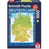 Image de Schmidt - Legpuzzel - Kaart van Duitsland - 1000 stukjes - Volwassenen - vanaf 12 jaar