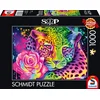 Image de Schmidt - Legpuzzel - Neon regenboogleopard - Sheena Pike - 1000 stukjes - Volwassenen - vanaf 12 jaar