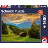 Image de Schmidt - Legpuzzel - Zonsondergang boven het bergdorp Wamberg - 1500 stukjes - Volwassenen - vanaf 12 jaar
