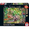 Image de Schmidt 1000 stukjes puzzel - Premium Quality - Asia Wildlife - olifant / tijger / panda