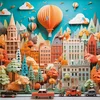 Image de Heye puzzel Townscape 1000 stukjes vierkant Paper-Like puzzel.