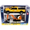 Image de Bruder speelgoed RAM verhuurservice met minigraafmachine bouwplaats.