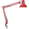 Image de MAULstudy Bureaulamp - LED - Metaal - Rood - Tafellamp met Klem - E27 Fitting