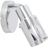 Image de Wandlamp Wandspot Woonkamerspot met verstelbare spot, metaal gesatineerd glas, 1x E14, DxH 10,5x10 cm
