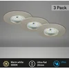 Image de BRILONER ATTACH ONE - inbouwspots set van 3 - IP44 (badkamer) - 3 x LED / 5W 400lm - lichtkleur: warm wit - inbouwdiepte: 30mm - inbouwmaat: 60mm - product: Ø75mm - mat nikkel