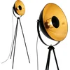 Image de BRILONER Sand - Vloerlamp woonkamer - industrieel staande lamp - zwart goud - E27 fitting - metaal - 148cm