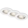 Image de Briloner Leuchten SWING - LED inbouw armatuur - 7050- 036 - set van 3 - zwenkbare spot - warm wit 3000K - 5W - 460 lm - traploos dimbaar - IP23 - 25.000 branduren - Ø8,6 x 7 cm