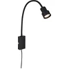 Image de Briloner Leuchten TUSI bedlamp touch functie metaal zwaart 1xLED-GU10 5W 400lm 3000K flex arm aan/uit schakelaar