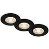 Image de BRILONER - Set van 3 LED Inbouwspots - badkamerverlichting - Ø9 cm - IP65 - 5W - 480 Lm - 3.000 K - zwart