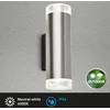 Image de Briloner Leuchten LED buitenlamp metaal 2x GU10 4,7W IP44 400lm 4000K roestvrij staal