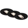 Image de BRILONER LED Inbouwspot - KULANA - JET - 4,4 - cm - IP65 - 3x - 4,9W - 480lm - zwart