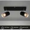 Image de BRILONER - Plafondlamp - 2142025 - Draaibaar - GU10 fitting - Raster lampenkap - Gloeilamp niet inbegrepen - 44 x 7 x 12 cm - Zwart