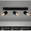 Image de BRILONER - Plafondlamp - 2142035 - Draaibaar - GU10 fitting - Raster lampenkap - Gloeilamp niet inbegrepen - 60 x 7 x 12 cm - Zwart