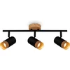 Image de BRILONER - Plafondlamp - 2144035 - Draaibaar - GU10 fitting - Houttoepassing - Zonder gloeilamp - 9 x 47 x 15 cm - Zwart