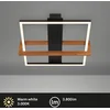 Image de BRILONER - Plafondlamp - 3776015 - Warm wit 3000K - Houttoepassing - 34W - 3800 lm - 50,5 x 31,5 x 11 cm - Zwart hout