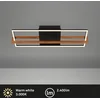 Image de BRILONER - Plafondlamp - 3777015 - Warm wit 3000K - Houttoepassing - 21W - 2400 lm - 74 x 21 x 11 cm - Zwart-hout