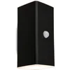 Image de BRILONER Kona - Wandlamp - Bewegingsmelder - Schemersensor - oplaadbare batterij - USB opladen - spatwater bescherming - 15,5 x 6,5 x 8,5 cm - Zwart