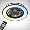 Image de BRILONER - Plafondventilator met verlichting - LED plafondlamp met ventilator - dimbaar - 5 snelheden - Ø48,5cm - zwart