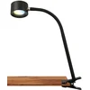 Image de BRILONER TARI - Oplaadbaar Klemlamp - bureaulamp zwart - draaibaar leeslampje - dimbaar - snoerloos - voor binnen en buiten IP44