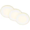 Image de Briloner Gima - Set van 3 LED inbouwspots - 7988036 - Nachtlampje functie - Apart schakelbare vlakken en ringen - Memory functie - Warm wit licht - Ø9,3 x 3 cm - Wit