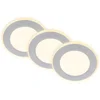 Image de Briloner Gima - Set van 3 LED inbouwspots - 7988034 - Nachtlampfunctie - Panelen en ringen afzonderlijk schakelbaar - Memory-functie - Warm wit licht - Ø9,3 x 3 cm - Mat chroom