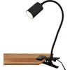 Image de BRILONER Fleks   Bureaulamp   klemlamp met snoerschakelaar   warm wit licht   40x10x6,5 cm - zwart