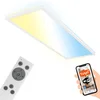 Image de BRILONER Tava - Slimme LED Plafondlamp - via app en spraakbesturing - met afstandsbediening - dimbaar - Indirect licht - 58 x 20 x 3 cm - wit