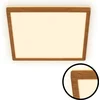 Image de BRILONER Tava Wood - LED Plafonniere met houtlook - plafondlamp met Indirect licht - warm wit licht - 29 x 29 x 3 cm - 18W