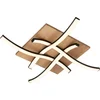 Image de BRILONER Vinka - LED Plafonniére - met houtdecor - waveform - warm wit licht - 47,5 x 47,5 x 8,5 cm