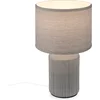 Image de BRILONER Ino - Tafellamp slaapkamer - met stoffen kap & keramiek voet - bedlamp - tafellampje - Ø22 x 37,5 cm - grijs