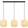 Image de B.K.Licht Papper - Eetkamer Hanglamp - bast - boho stijl - E27 fitting - 116 x 25 x 128,5 cm - naturel - bruin