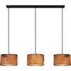 Image de B.K.Licht Mata - Hanglamp - eetkamer - bladeren design - boho stijl - E27 fitting - 110 x 25 x 120 cm - koffiekleur