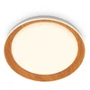 Image de BRILONER Ijus - LED Plafondlamp met houtdecor - plafonniere met elegante lichtrand - warm wit licht - 24W - Ø43cm