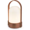 Image de B.K.Licht Asa - Oplaadbare Tafellamp - snoerloze lamp - dimbaar - kampeerlamp - tentlamp - 50 Lm - voor binnen en buiten - 9 x 8 x 15,5 cm - bruin metallic
